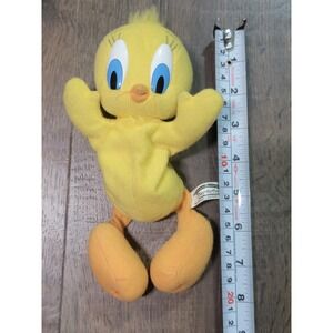 Vintage 1996 Looney Tunes Tweety Bird Plush 8" Play-By-Play Bean Bag Toy